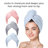 Microfiber Hair Towel Wrap | 3 PACK